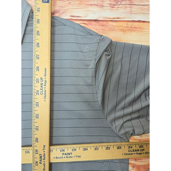 FOOTJOY FJ Men's Gray Striped Golf Polo Large - Picture 8 of 8